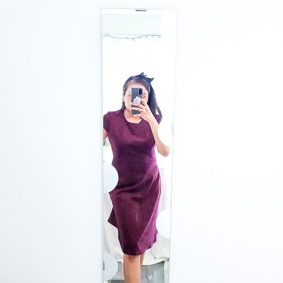 IVANKA TRUMP Velvet Purple Fit and Flare Dress 8 - Picture 2 of 11